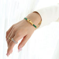 Gold Magnetic Clasp Baguette Zircon Tennis Bracelet Colors view 9