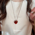 Wood Mushroom Pendant Silver Chain Pearl Crystal Necklace view 3