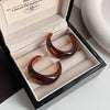 Amber Curved Hoops