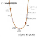 Opal Bead Necklaces Imitation Pearls Green And Brown view 7