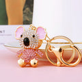 Jeweled Koala Keychains in Red Blue Pink and Assorted Colors view 2