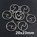 Abstract Wave and Spiral Charms in Three Shapes for Jewelry Making view 7