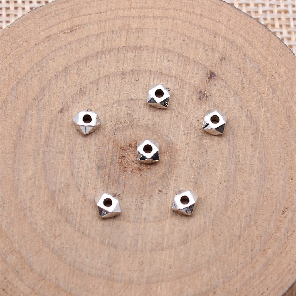 3.6x3.6x2.4mm 0.14g Multi Color Zinc Alloy Geometric Cut Small Hole Spacer Beads for Jewelry Making