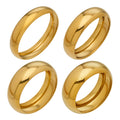 Mirror Polished Dome Bangle Gold Steel Multiple Widths view 5