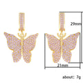Crystal Butterfly Earrings In Four Color And Drop Styles view 4