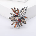 Leaf Bouquet Crystal Brooch in Four Jewel Tone Palettes view 8