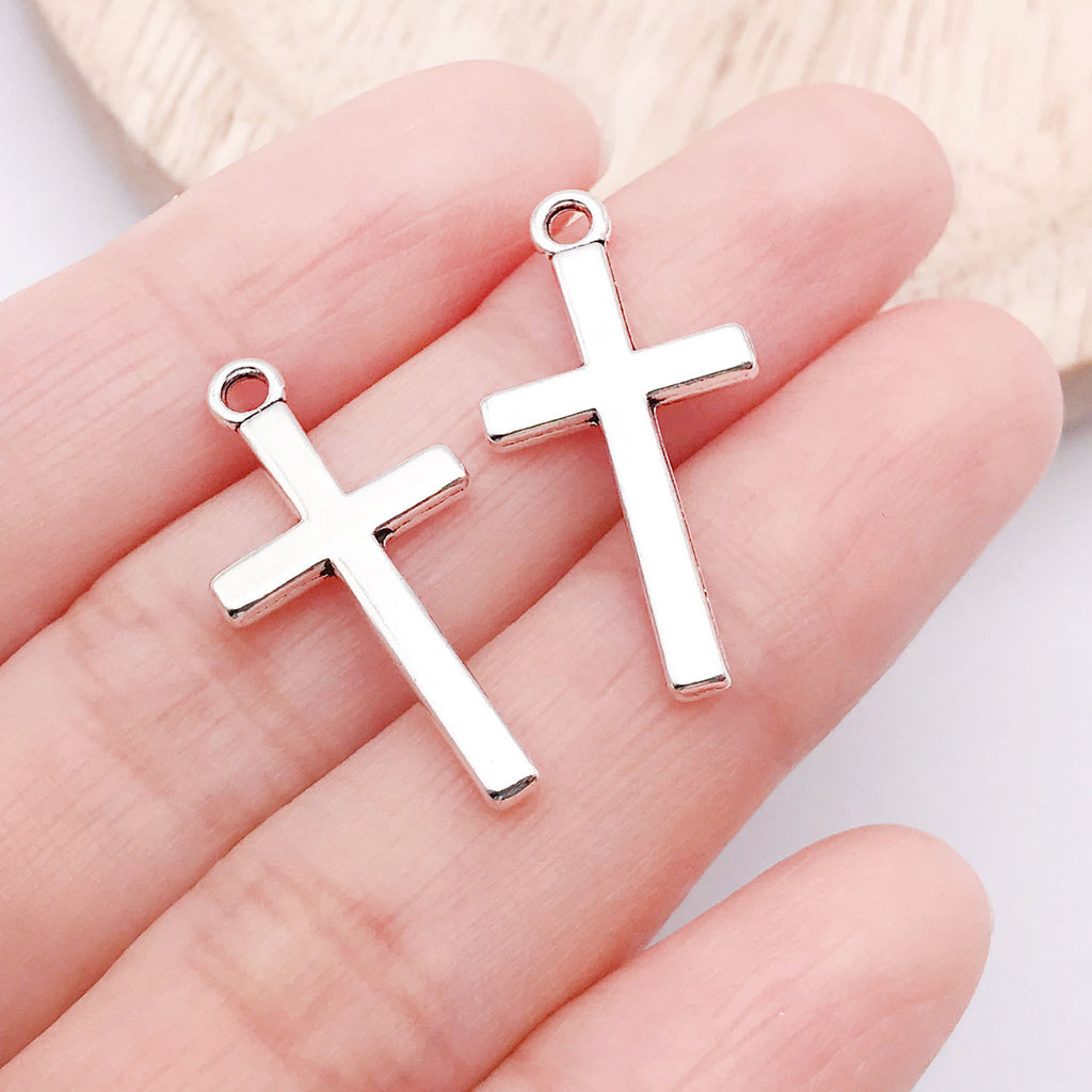 Enamel Zinc Alloy Cross Charm Pendant for DIY Punk Earrings Necklace Bracelet Jewelry