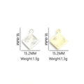 Crystal-Accented Gold Silver Decorative Alloy Craft Pendants in 2 Styles view 2