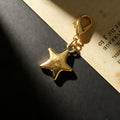 Puffy Star Shoe Charms with Gold or Silver Tone Lobster Clasps view 4
