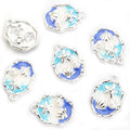 Painted Shell Charms in Five Colors and Two Metal Tones view 8