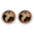 Leopard Pattern Round Resin Stud Earrings Jewelry Accessory view 5