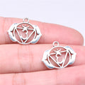 Seven Chakra Symbol Openwork Metal Pendants in Silver Tone view 5