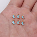 Tiny Crescent Moon Enamel Alloy Charms in Four Colors for Jewelry Making view 7