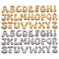 Metallic Alphabet Letter Metal Charms with 52 Listed Options view 5