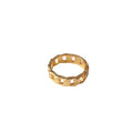 Gold-Tone Openwork Interlocking Chain Link Band Ring view 5