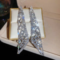 Crystal Leaf Statement Earrings in Three Finishes Statement Jewelry Design view 8