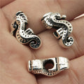 19x11x8mm 4g Multicolor Zinc Alloy Seahorse Large Hole Loose Metal Beads for Bracelet Jewelry Making