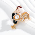 Gold Tone Silver Tone Bird Enamel Metal Brooch Pin view 5