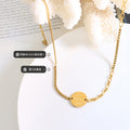 Gold Find Love Find Disc Mixed Chain Splice Necklace view 2