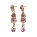 Geometric Crystal Linear Drop Earrings For Women Jewelry view 5