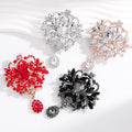 Red Gold Tone Crown Crystal Nine Designs Metal Brooch Pin view 5