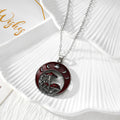 Red Moon and Mushroom Pendant Necklaces in Four Metal Finishes view 5