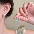 Pastel Bow C Hoop Earrings in Two Colorways Decorative Jewelry Pair view 6