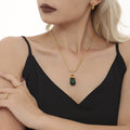 Resin Drop Pendant Stainless Steel Box Chain Necklace Multi Colors view 2