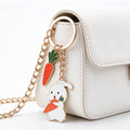 Two-Style White Easter Bunny and Carrot Charm Keychain Collection view 4