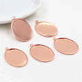 Oval Pendant Bezel Settings With Loop in Seven Finishes view 3