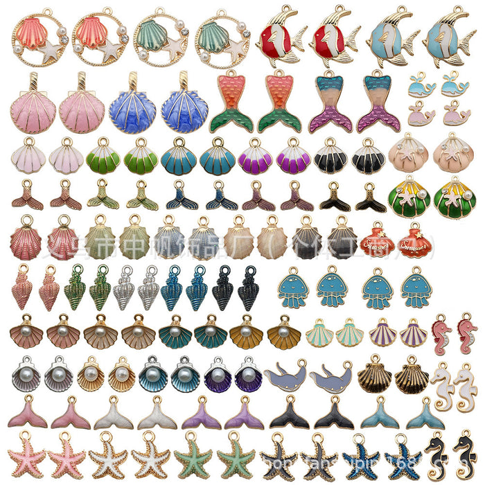 Metallic Starfish and Seashell Shell Charms with 28 Listed Options