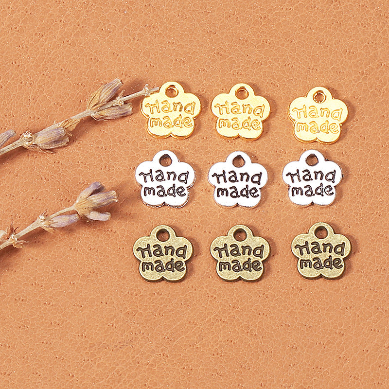 8mm Double-Sided Plum Blossom Alloy Charm Pendant