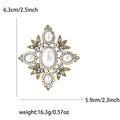 Baroque Style Pearl And Crystal Diamond Brooch In Three Tones view 7