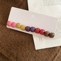 Glossy Square Resin Stud Earring Sets Five Color Pairs view 1