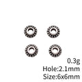 Dotted Round Spacer Beads in Four Antique Metal Finishes view 5