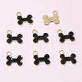 Colorful Enamel Bone Charms with Top Loops, 12 × 13 mm view 4