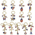 Heart Charm Keychains Featuring Blue Bow Across 22 Pictured Variations view 5
