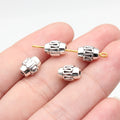 9.3x6.8x6.8mm 1.25g Multicolor Zinc Alloy Patterned Small Hole Spacer Beads for DIY Jewelry Making