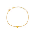 Small Heart Chain Bracelets in Gold Silver and Rose Gold Tone view 5