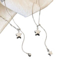 Silver Tone Star Pendant Necklace In Two Asymmetric Styles view 5