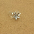 Clear Acrylic Starfish and Faux Pearl Wide Rings in Three Colors view 2