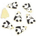Black and White Panda Charms in Two Poses and Two Tones view 6