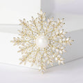 Layered Crystal Snowflake Brooch in Five Center Colors view 7