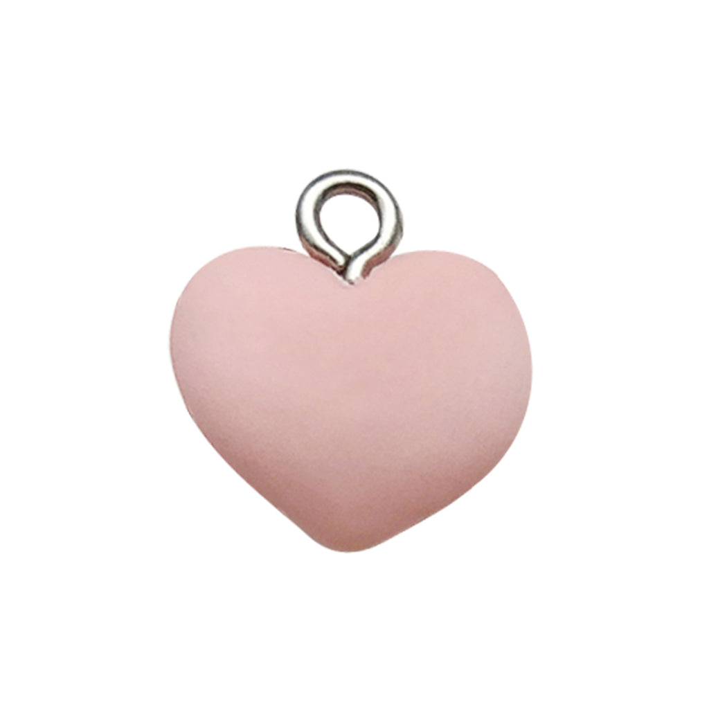 Resin Colorful Heart Charm Pendant for DIY Earrings Keychain Necklace Jewelry Making