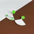 Acrylic Fan Drop Earrings Landscape Cherry Blossom Styles view 4