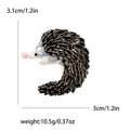 Curled Long Quill Hedgehog Brooch in Four Enamel Colors view 9