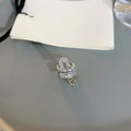 Silver Tone Paperclip Knot Ear Cuff With Polished Metal Details view 6