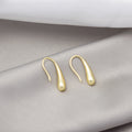 Gold and Silver Elongated Teardrop Threader Earrings view 1