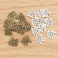 Handmade Message Palm Charms in Two Antique Finishes view 4