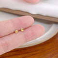 Thirteen Color and Size Mini Round Faceted Stud Earrings view 9